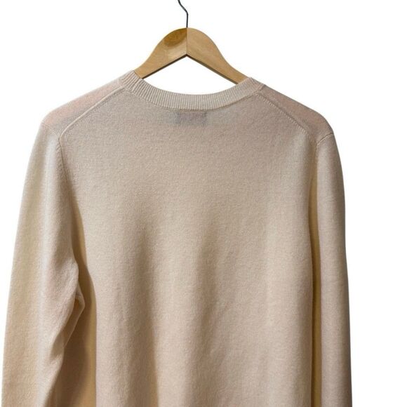 Quince Mongolian Cashmere Crewneck Sweater Size XL Classic Ivory - Picture 4 of 9